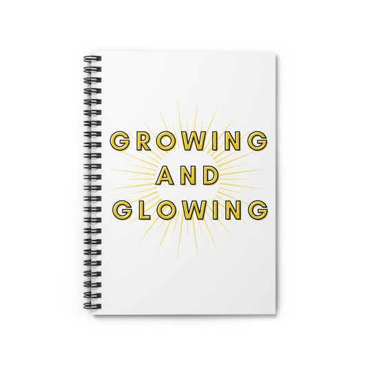 Growing & Glowing (Yellow Design) Notebook - Ruled Line