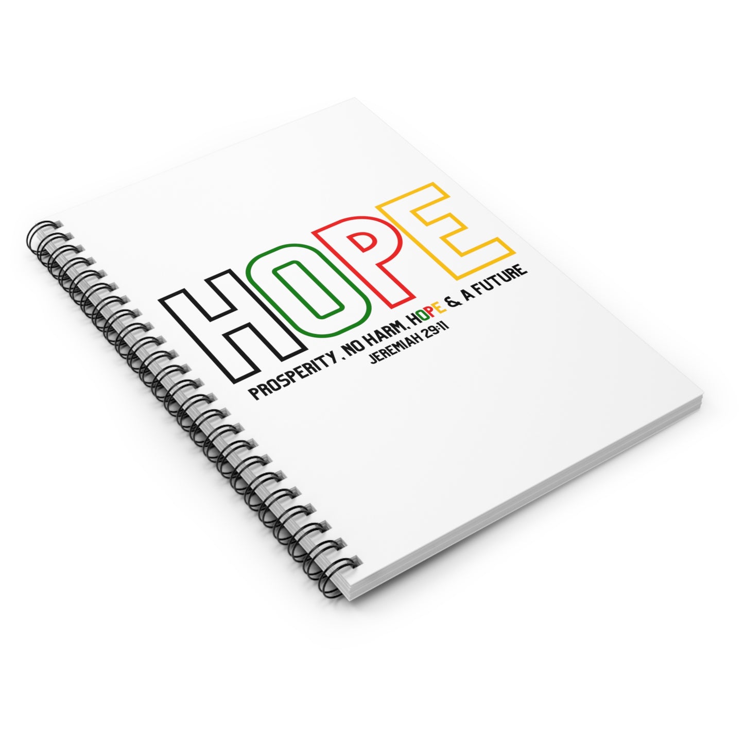 HOPE Jeremiah 29:11 Spiral Notebook - Ruled Line