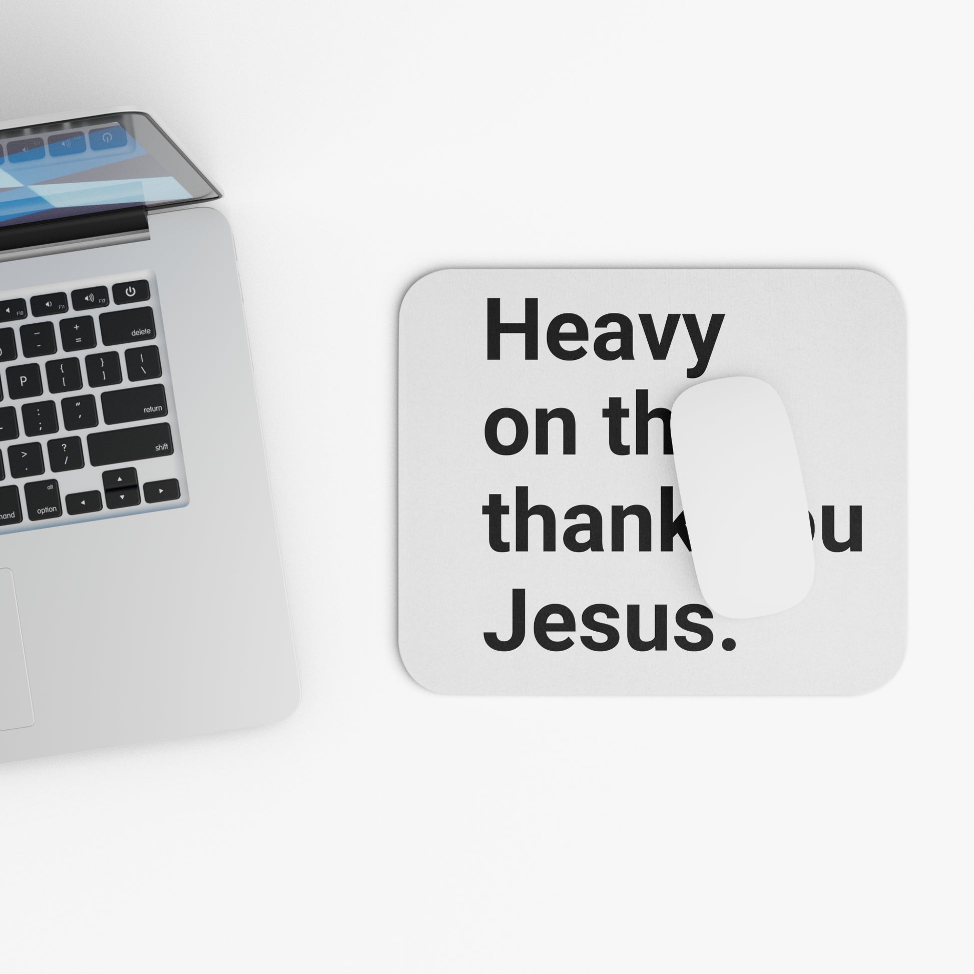 Thank you Jesus Mouse Pad, Christian Mouse Pad, Faith Mouse Pad