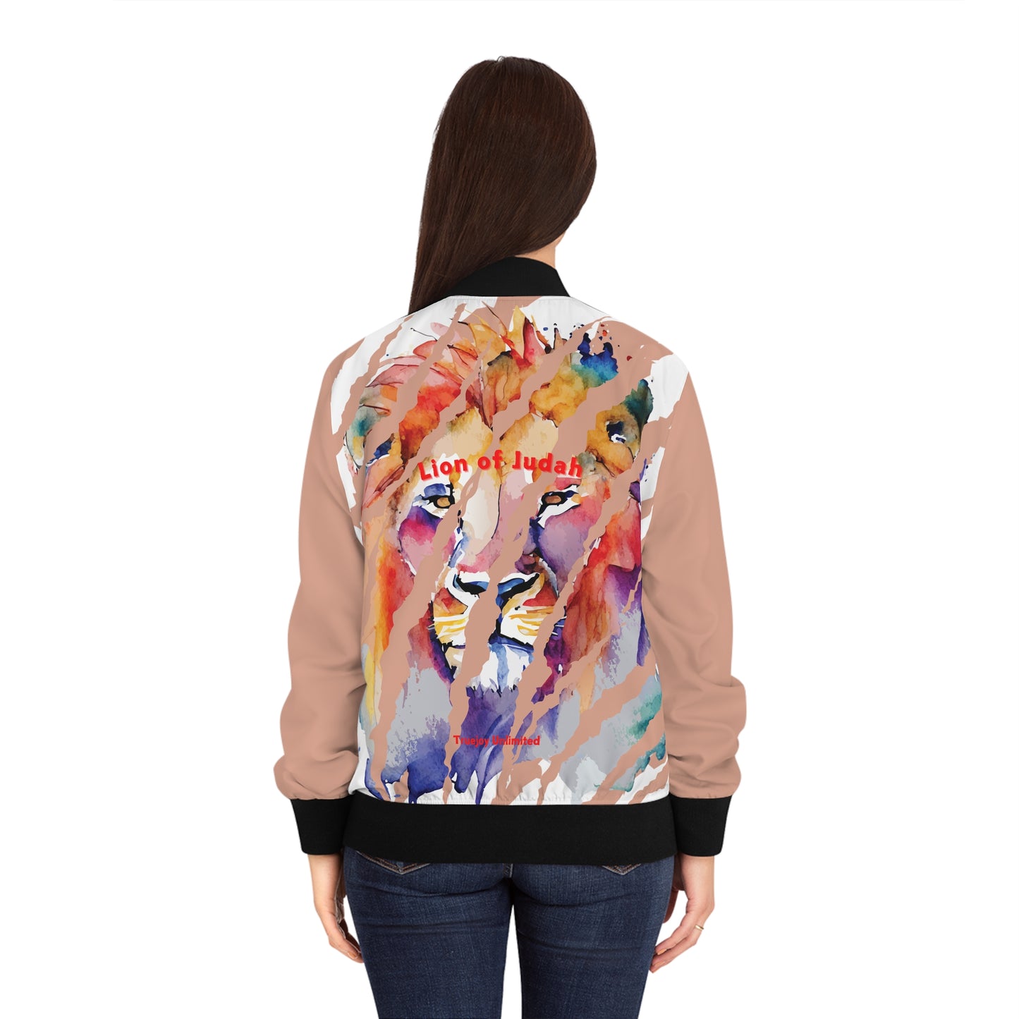 Lion of the Tribe of Judah Bomber Jacket - Beige