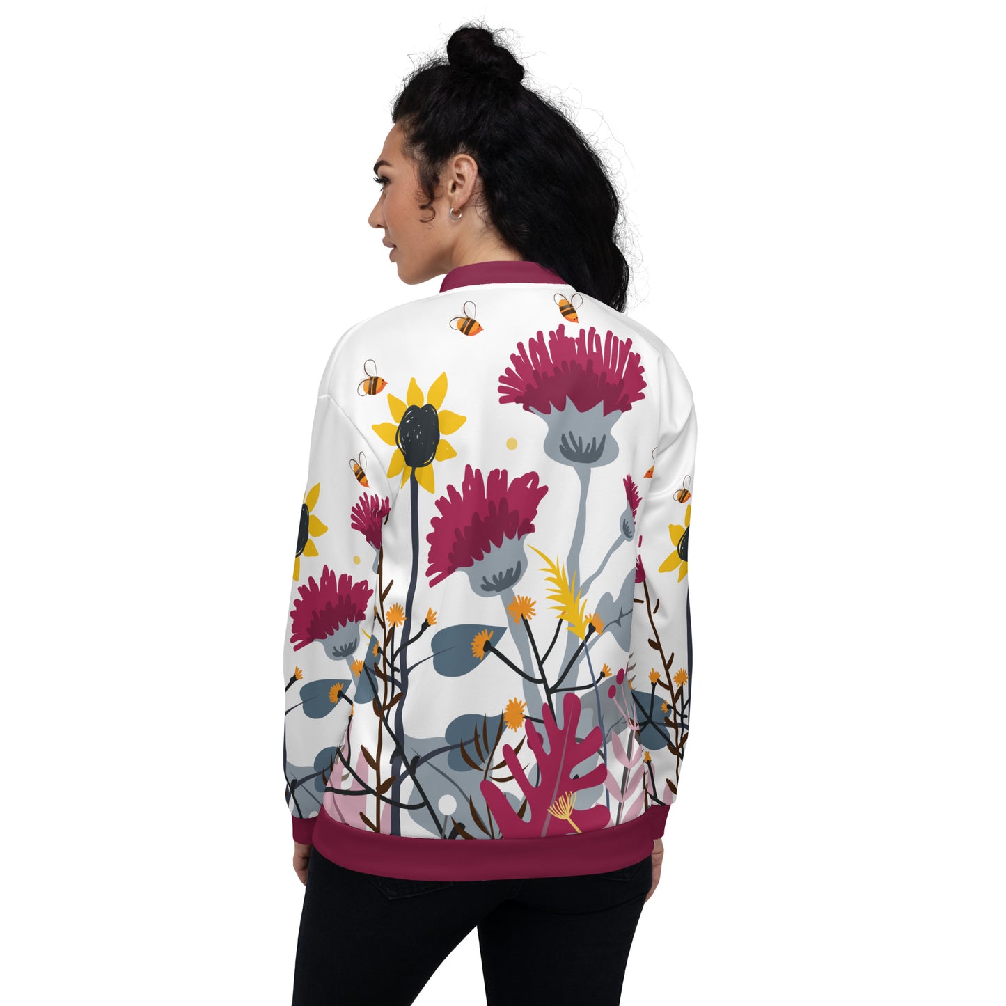 Wild Flower Unisex Bomber Jacket