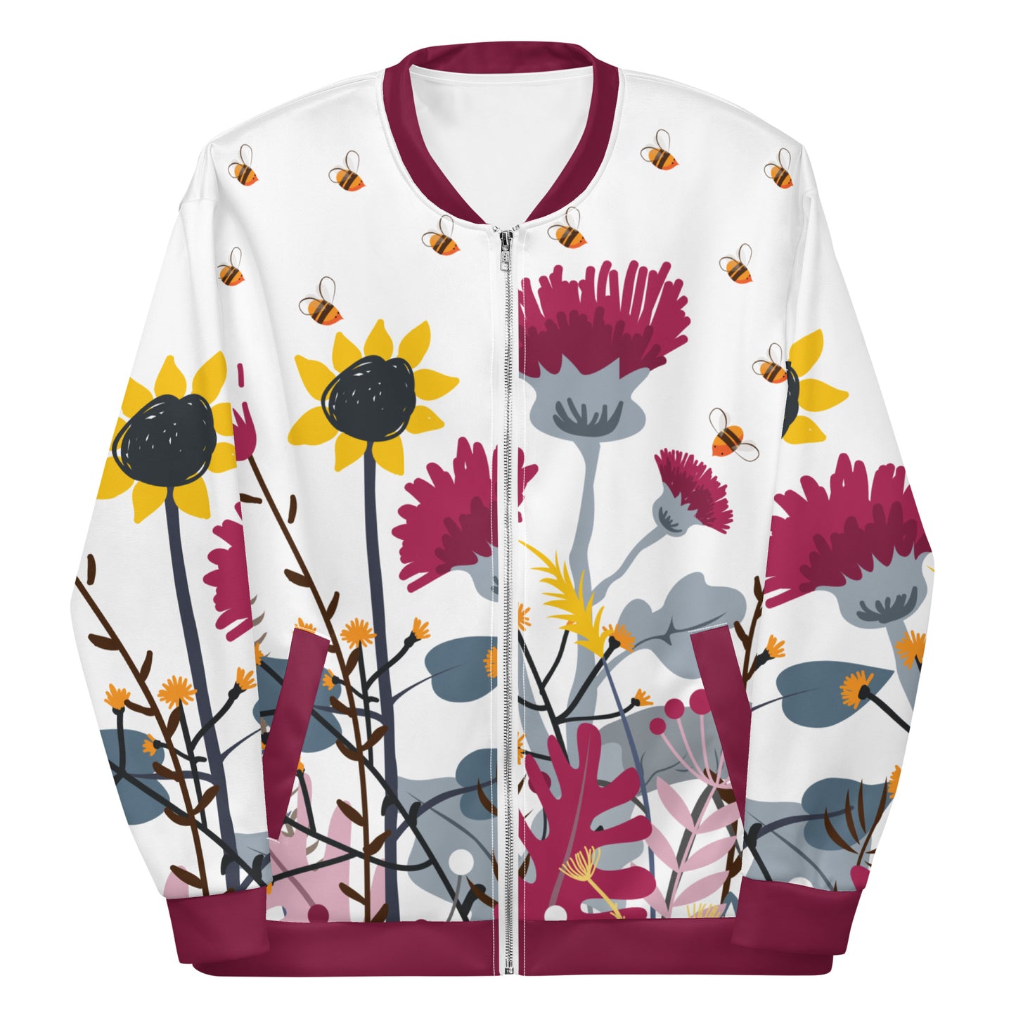 Wild Flower Unisex Bomber Jacket