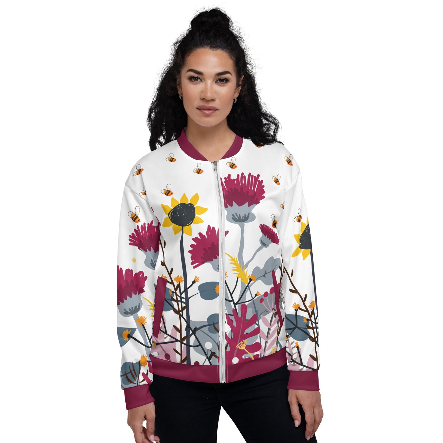 Wild Flower Unisex Bomber Jacket