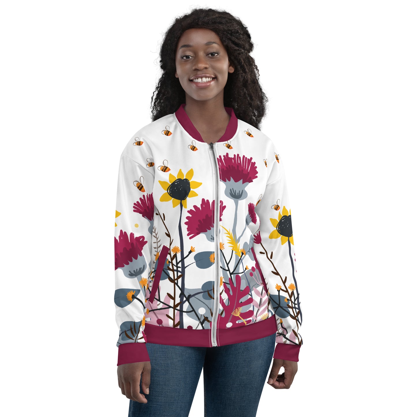 Wild Flower Unisex Bomber Jacket