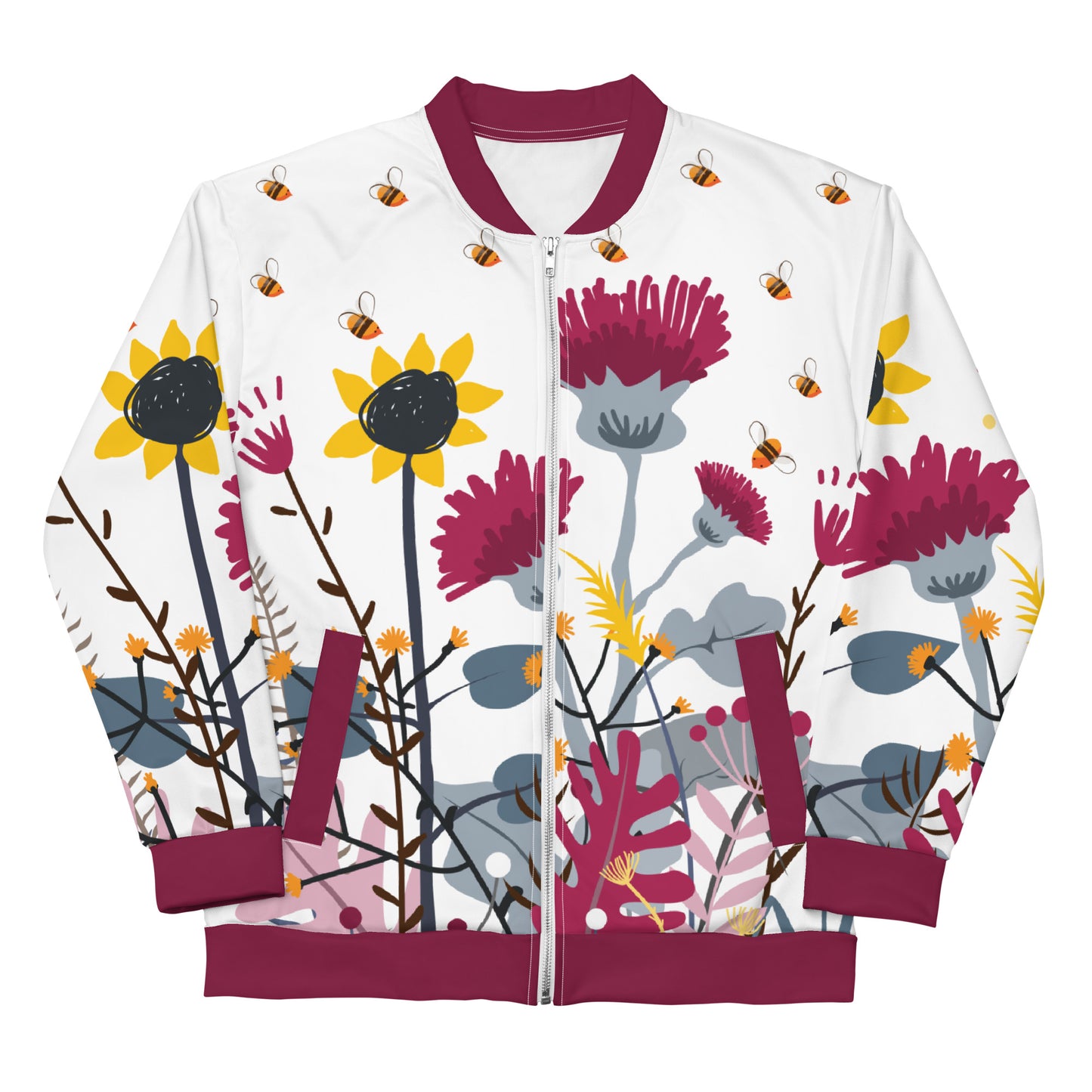 Wild Flower Unisex Bomber Jacket