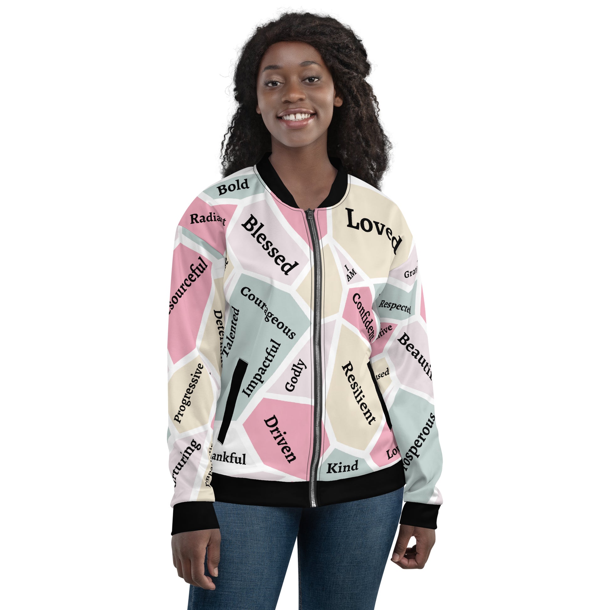 Women's Empowerment Bomber Jacket, Women's History Month  Bomber Jacket, Faith Jacket, Christian Jacket, 