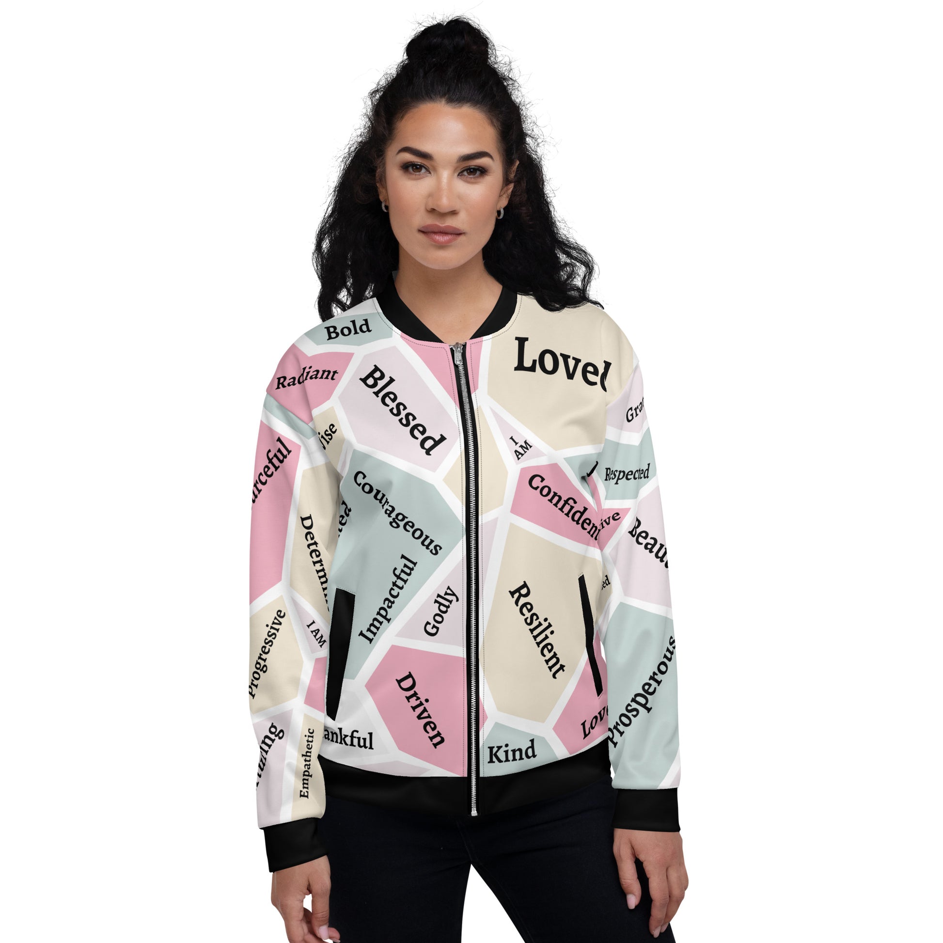 Women's Empowerment Bomber Jacket, Women's History Month  Bomber Jacket, Faith Jacket, Christian Jacket, 