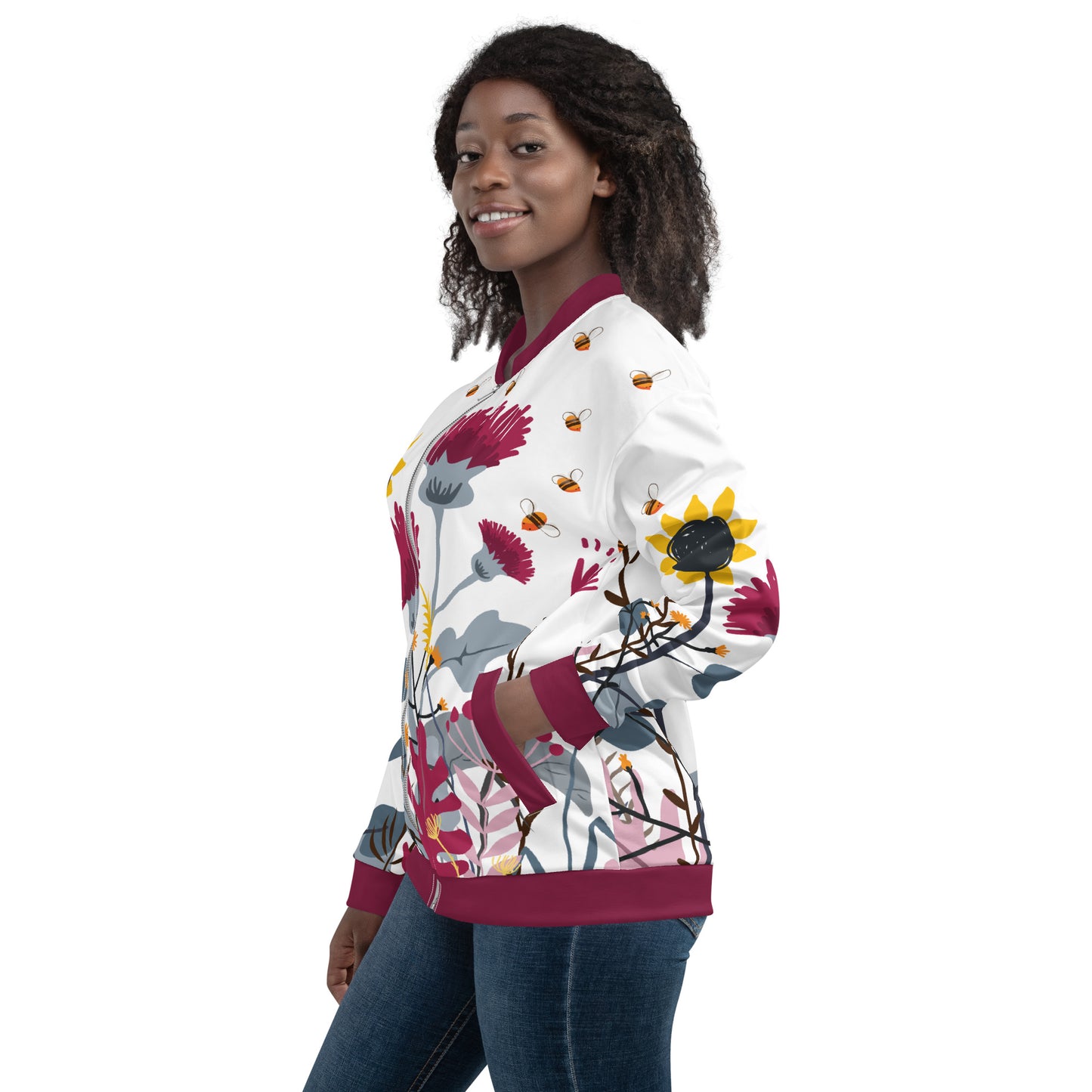 Wild Flower Unisex Bomber Jacket