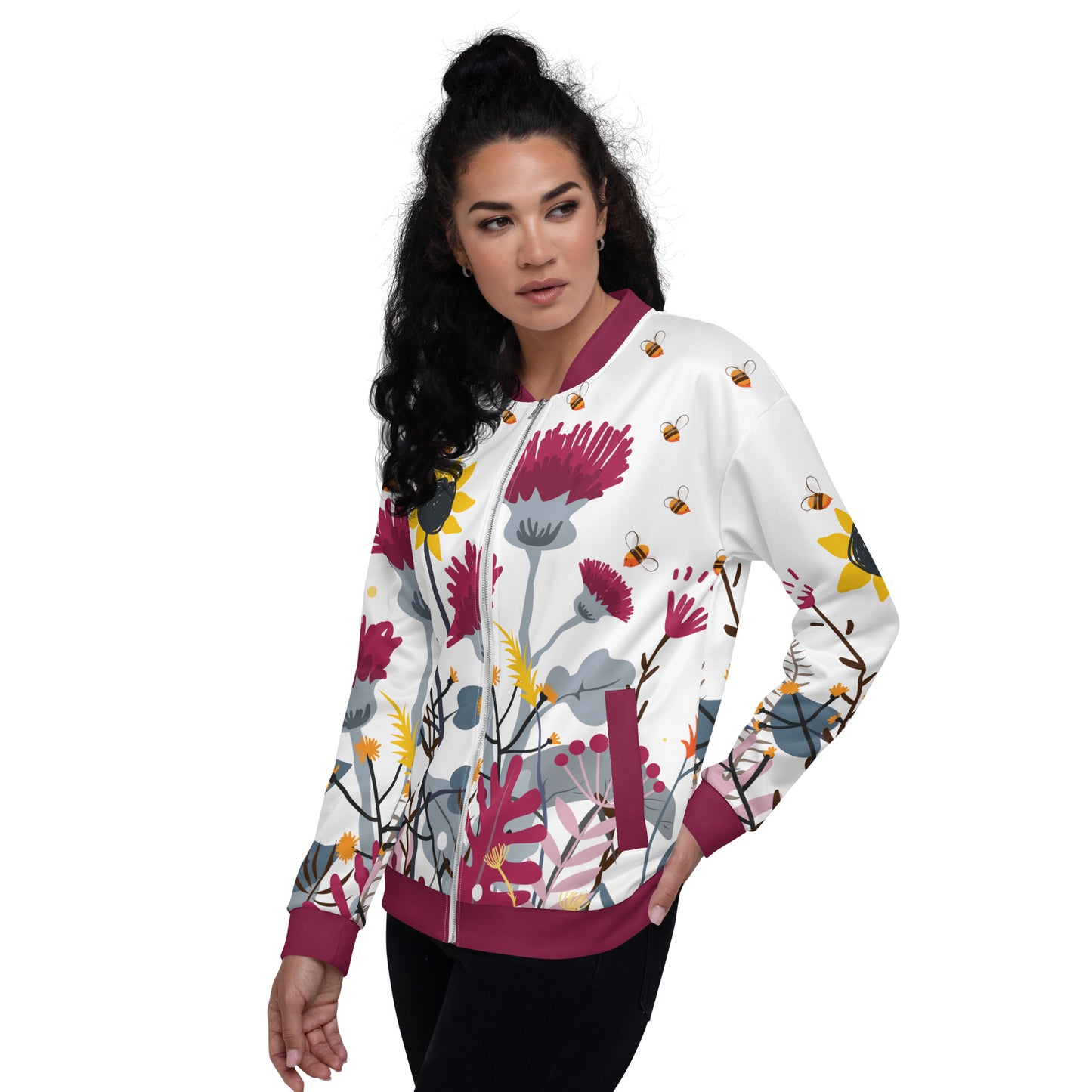 Wild Flower Unisex Bomber Jacket