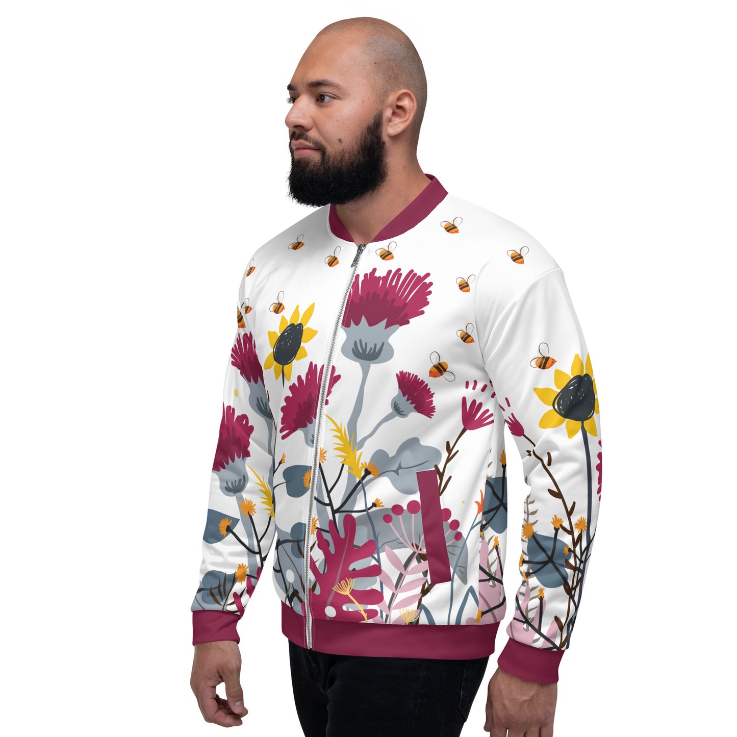 Wild Flower Unisex Bomber Jacket