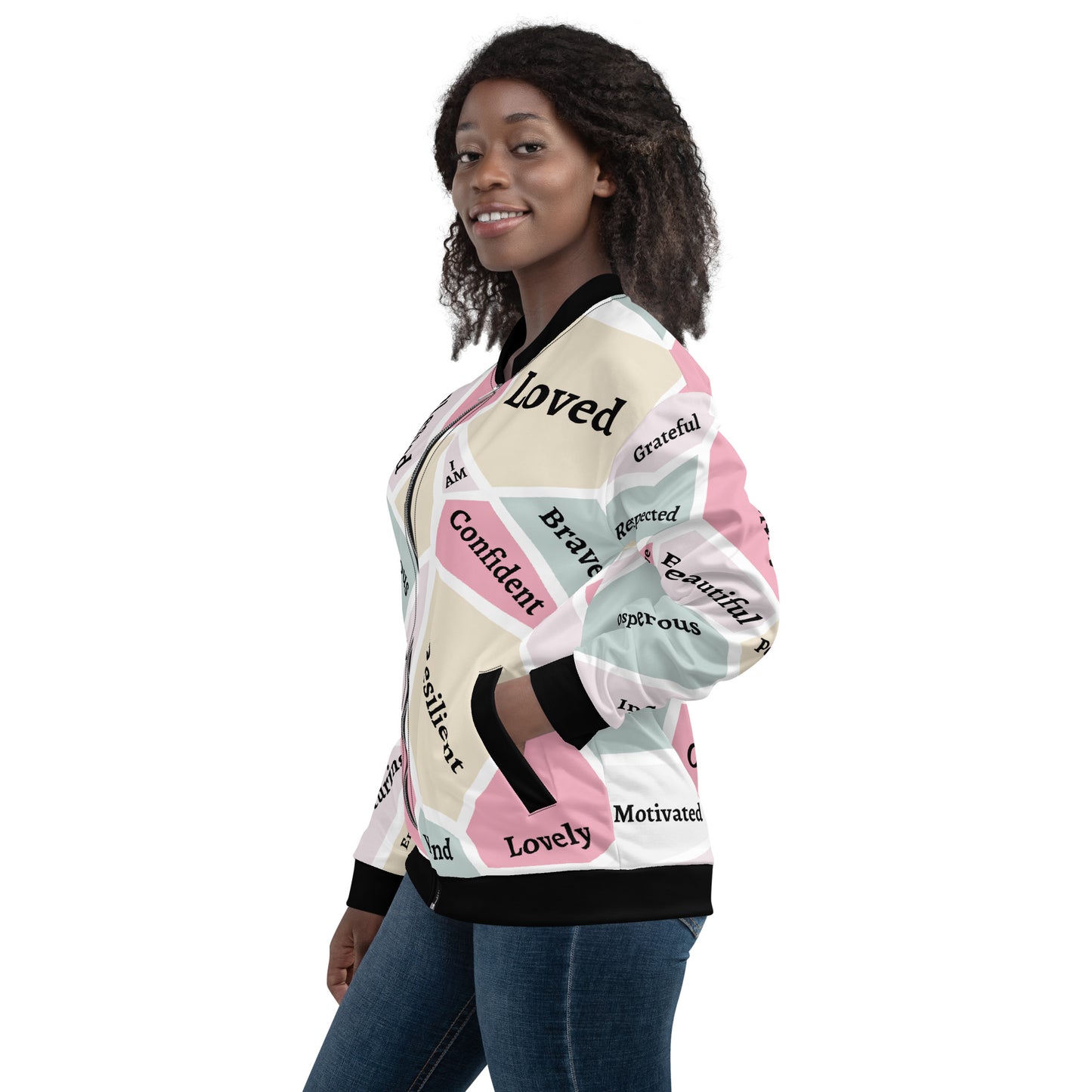 Women's Empowerment Bomber Jacket, Women's History Month  Bomber Jacket, Faith Jacket, Christian Jacket, 