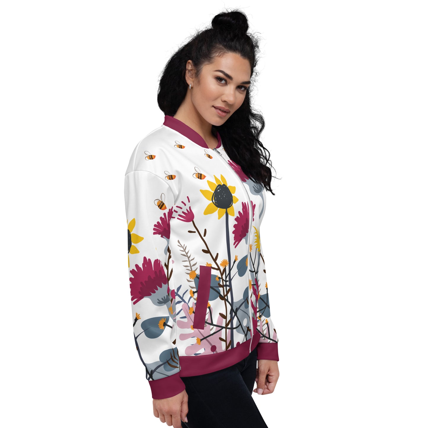 Wild Flower Unisex Bomber Jacket