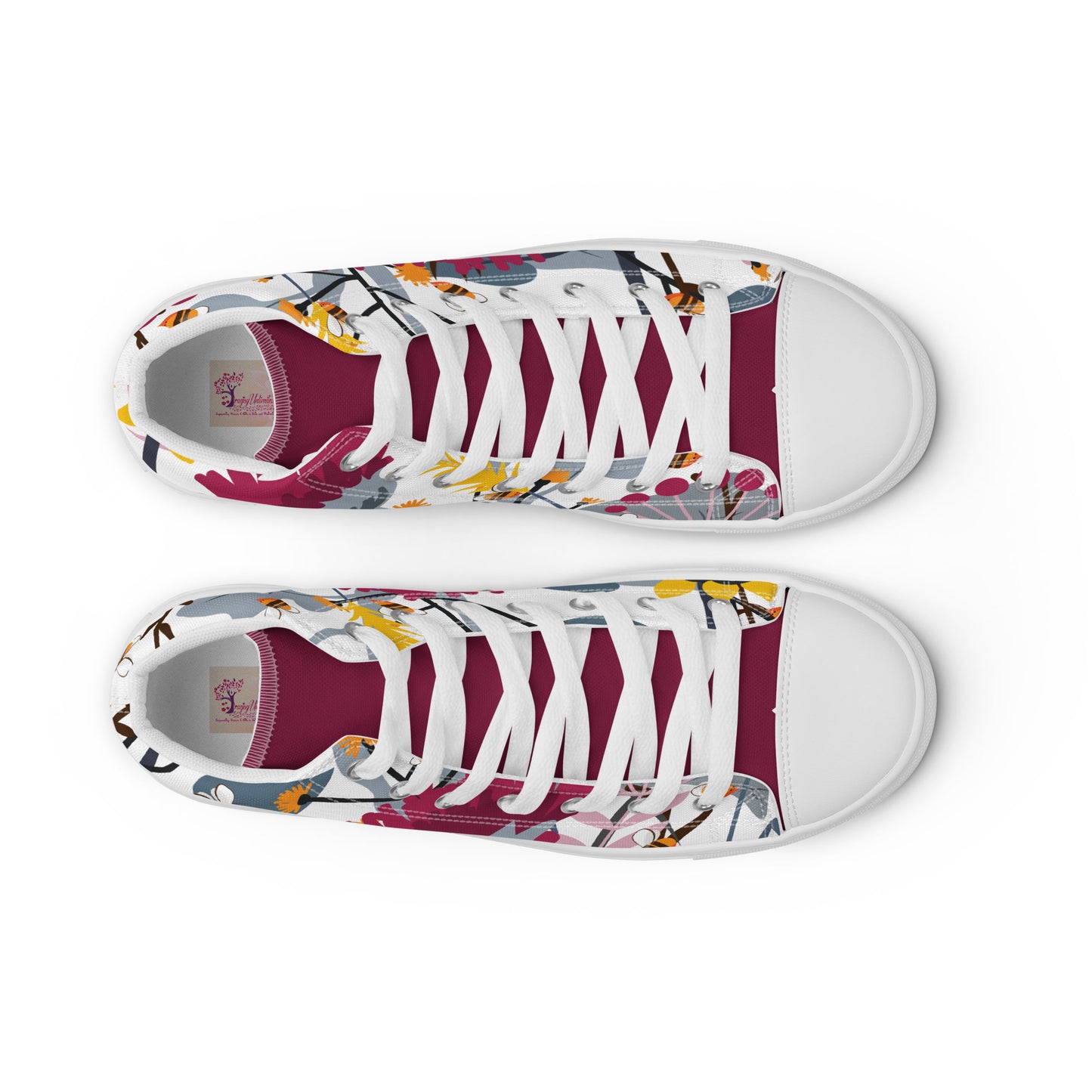 Wild Flower Women’s High Top Canvas Shoes