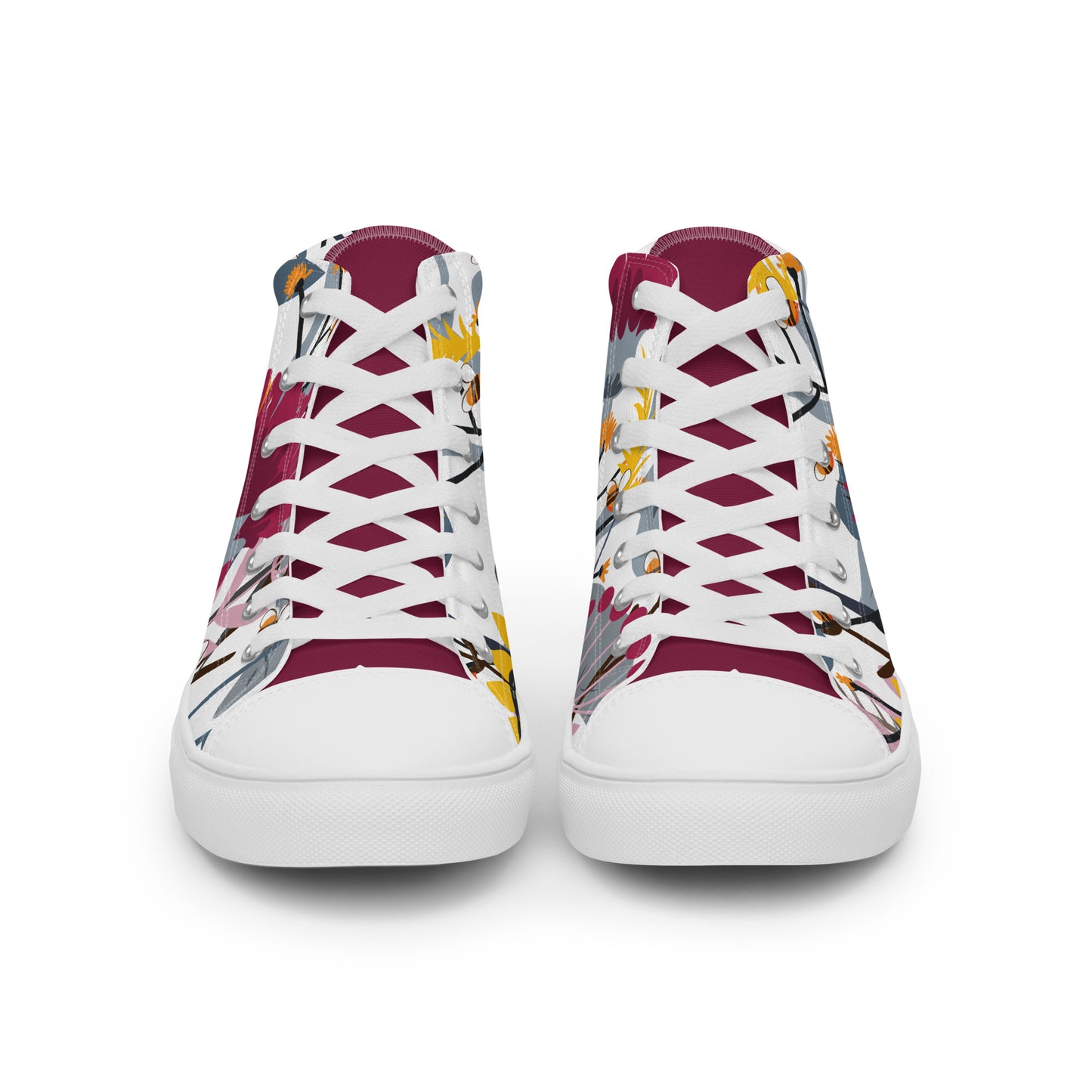 Wild Flower Women’s High Top Canvas Shoes