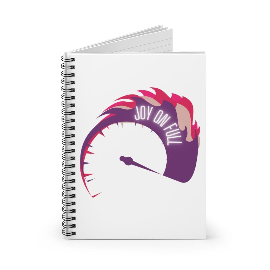 Joy on Full Spiral Notebook - Ruled Line (Purple Design)