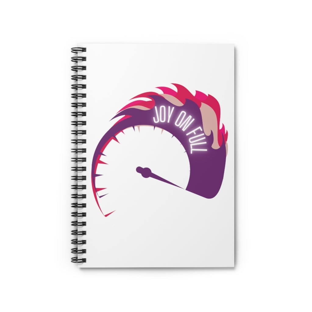 Joy on Full Spiral Notebook - Ruled Line (Purple Design)