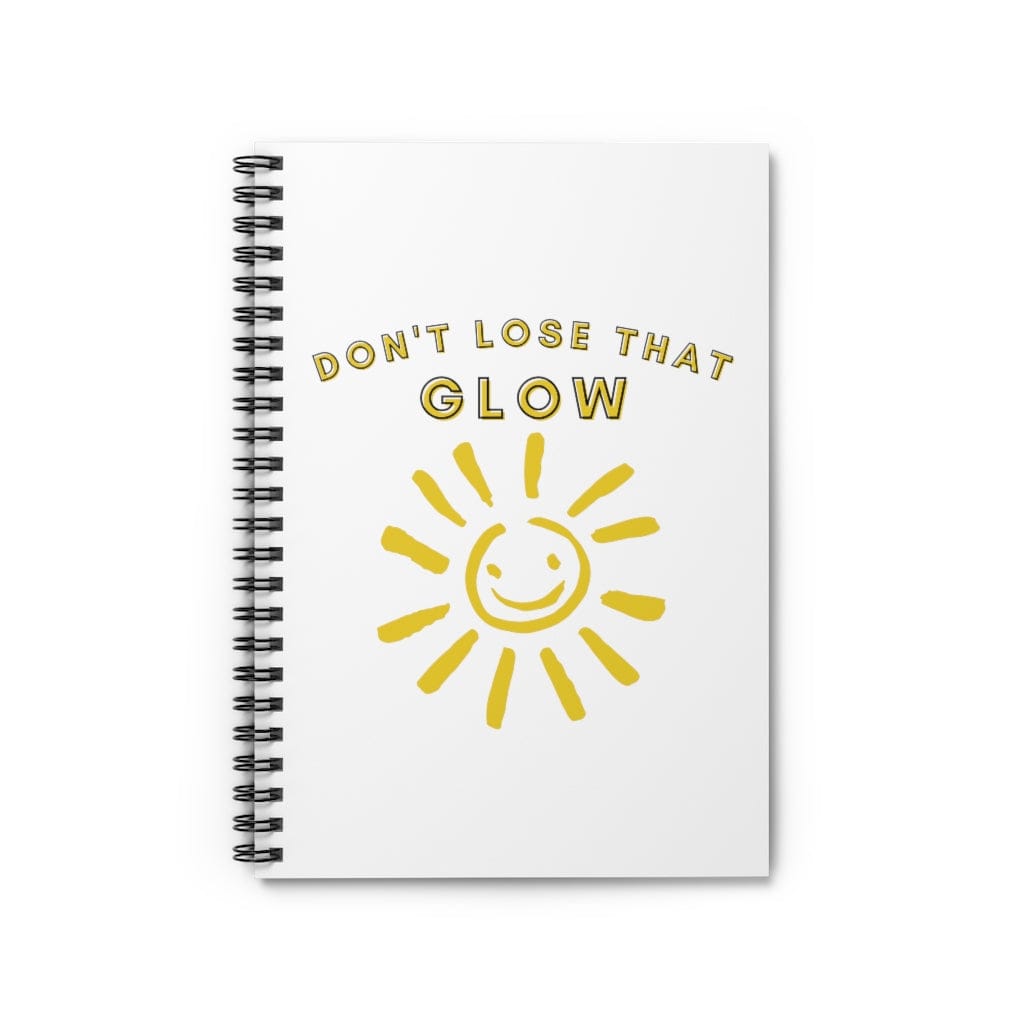 Glow Yellow Smiling Sun (Faith & Empowerment) Notebook