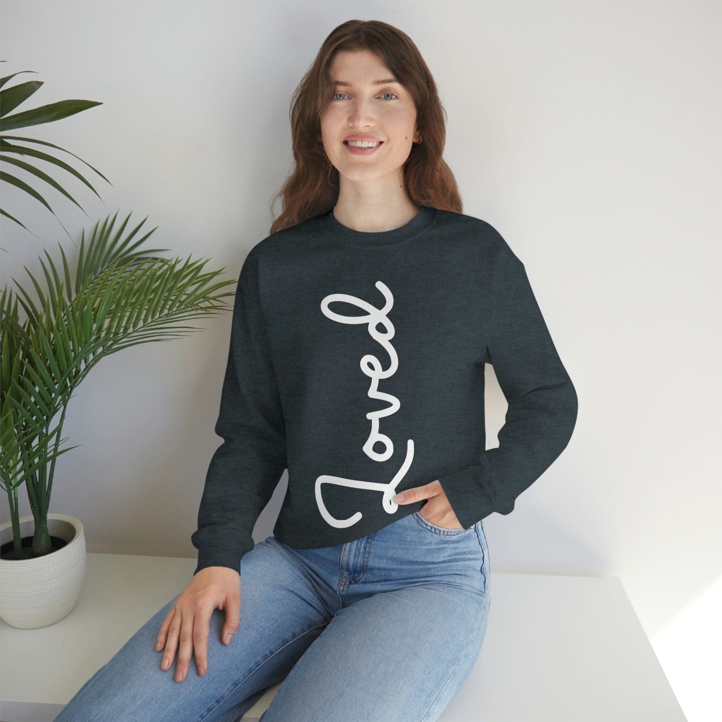 Christian sweatshirt, Loved by God, God's Love, Faith Apparel