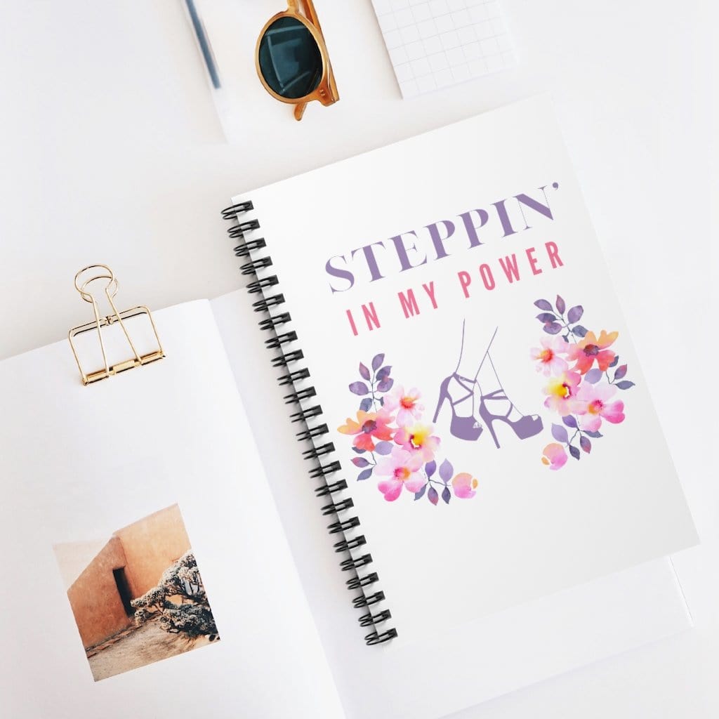 Steppin' in my Power (Lavender Heels Design) Spiral Notebook - Ruled Line