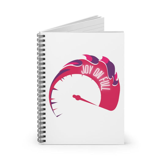 Joy on Full Spiral Notebook - Ruled Line (Fuchsia Design)