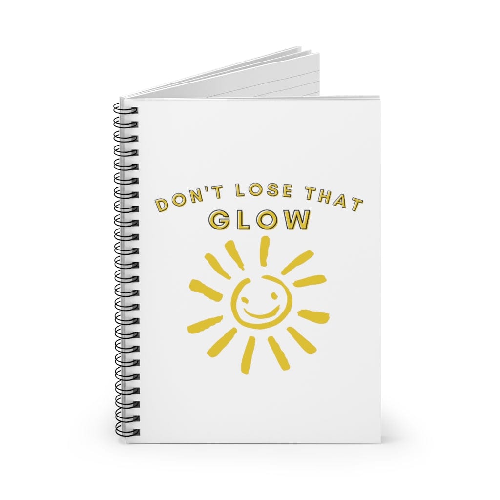 Glow Yellow Smiling Sun (Faith & Empowerment) Notebook