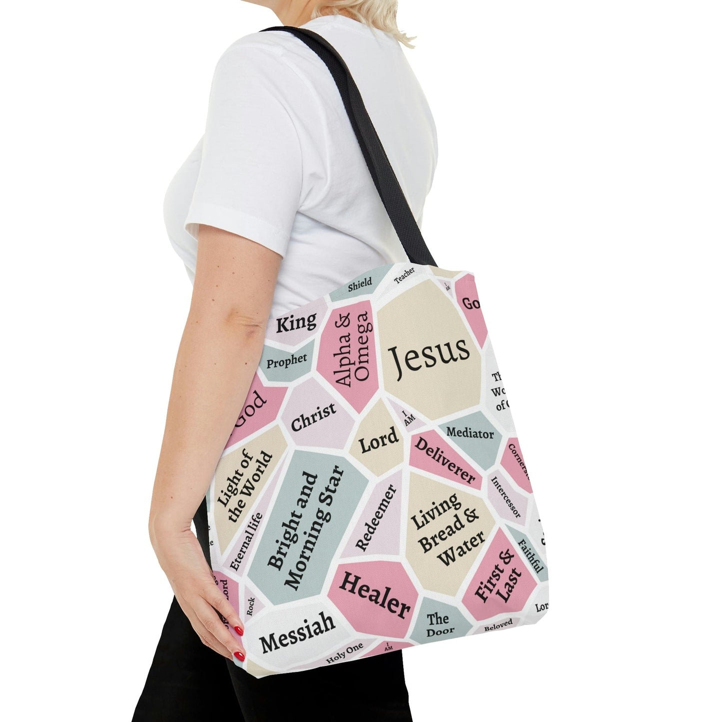 I AM Names of Jesus All Over Print Tote Bag