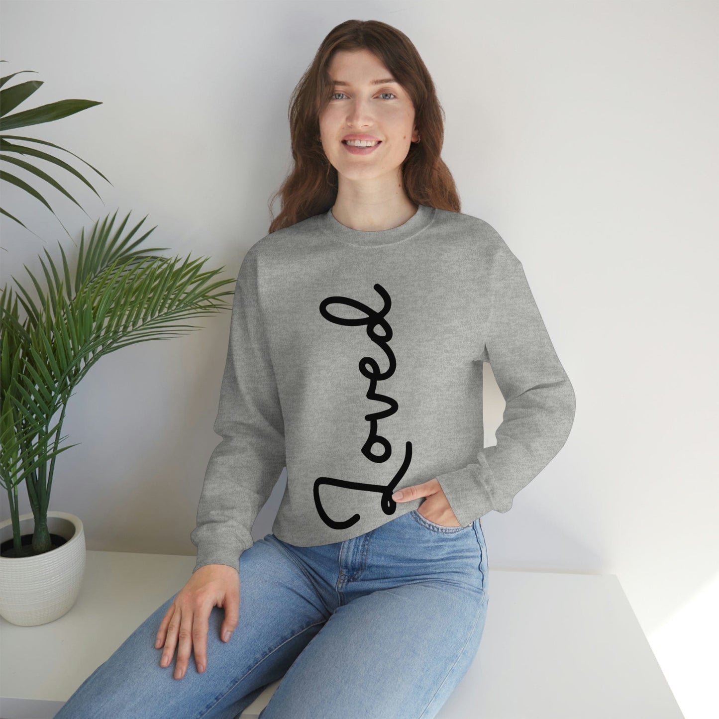 Christian sweatshirt, Loved by God, God's Love, Faith Apparel