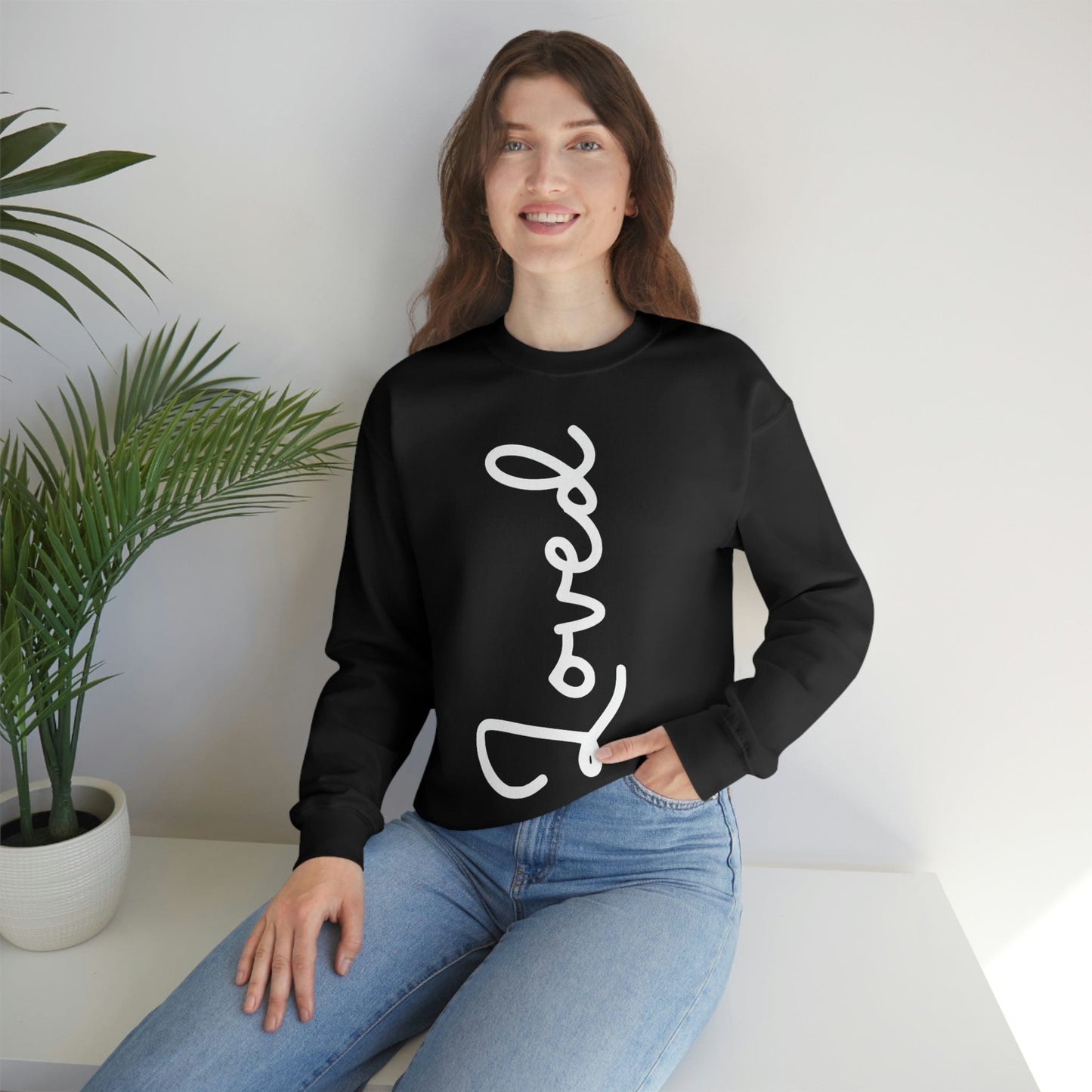 Christian sweatshirt, Loved by God, God's Love, Faith Apparel