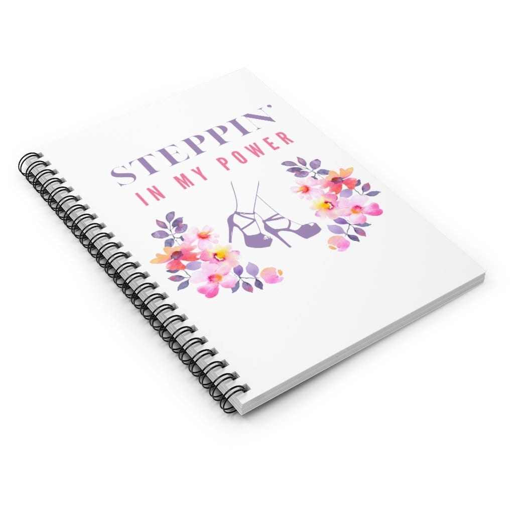 Steppin' in my Power (Lavender Heels Design) Spiral Notebook - Ruled Line