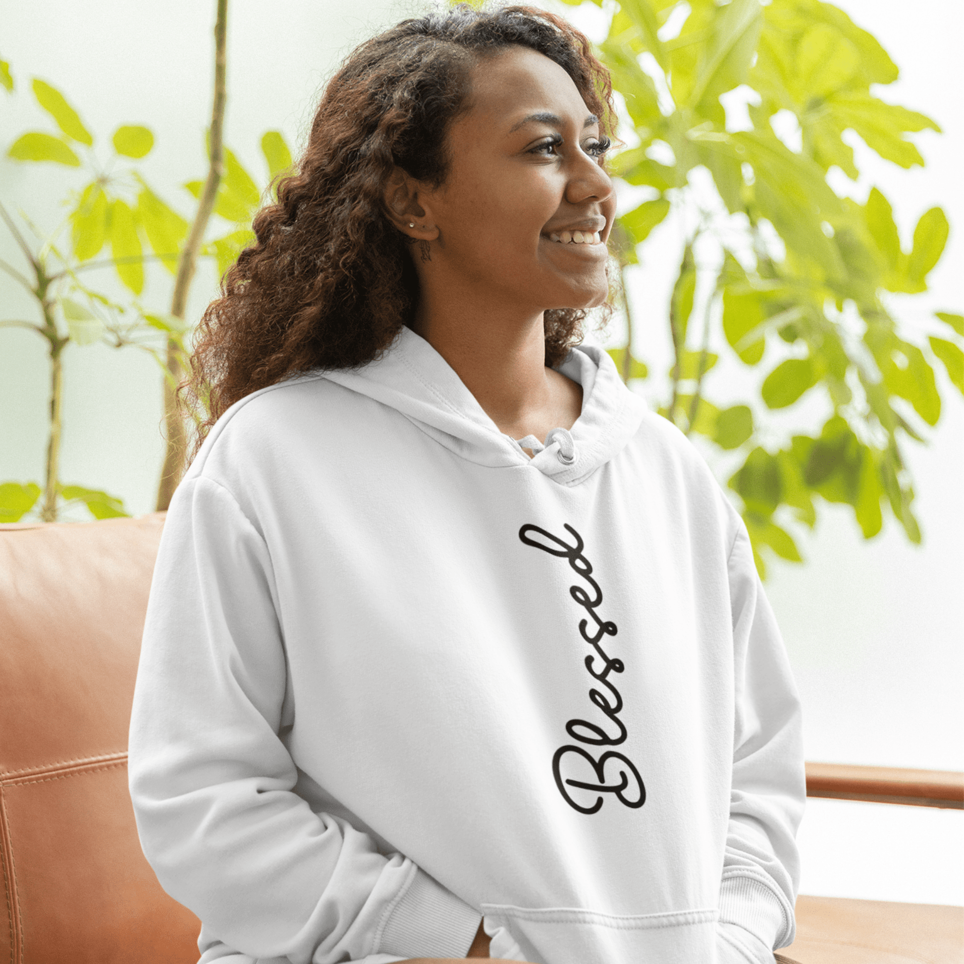 blessed hoodie, faith-based clothing, Christian apparel, inspirational clothing.