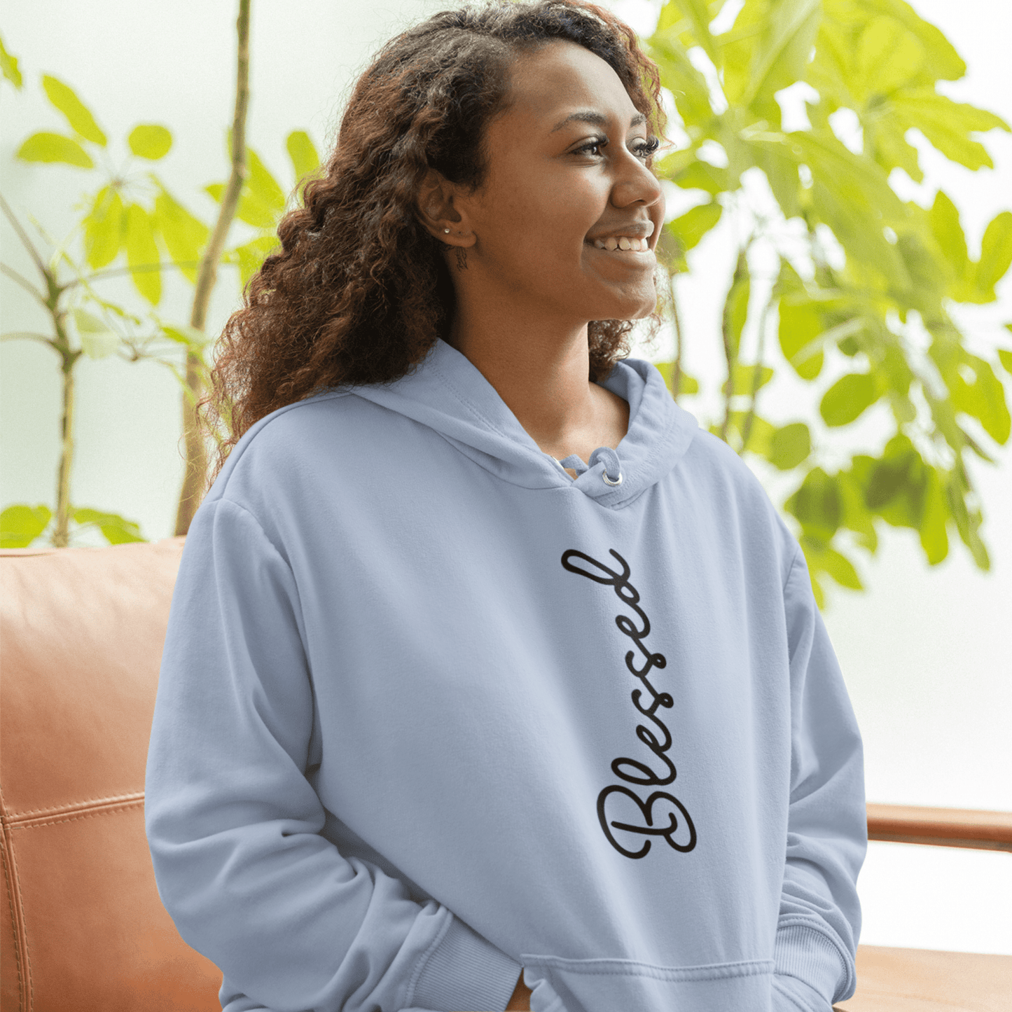 blessed hoodie, faith-based clothing, Christian apparel, inspirational clothing.