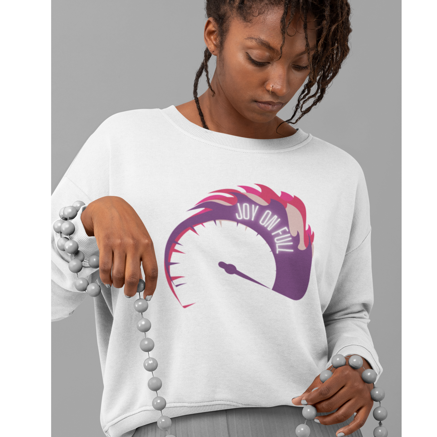 Joy on Jesus Hoodie, Christian Apparel, Faith Hoodie, Speedometer, Purple Design, Fire Flames