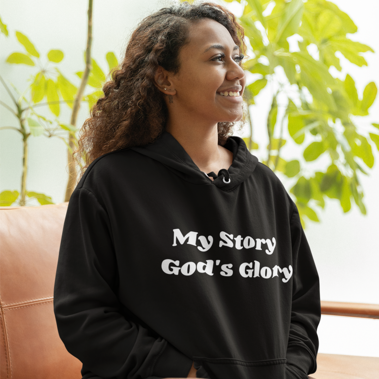 My Story, God’s Glory (Graphic White Text) Unisex Heavy Blend Hoodie - Style: Gildan 18500