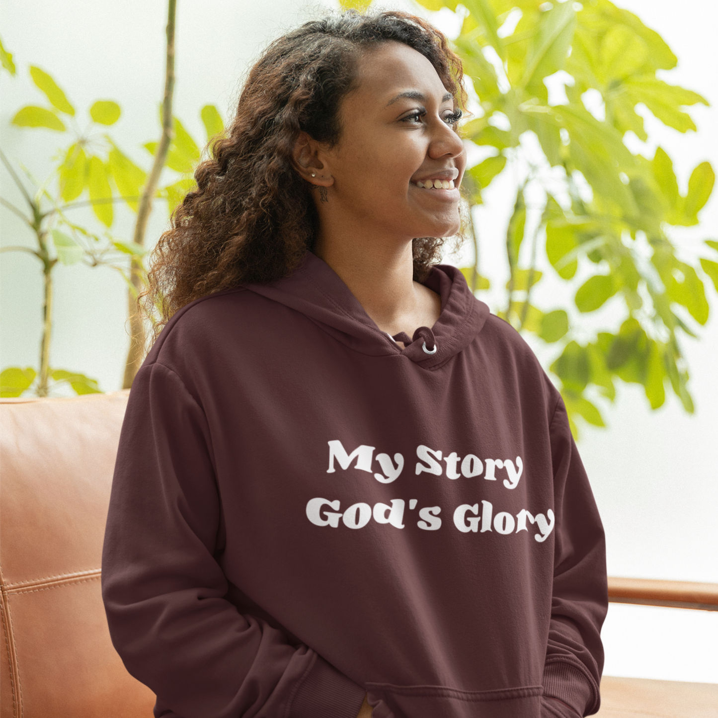 My Story, God’s Glory (Graphic White Text) Unisex Heavy Blend Hoodie - Style: Gildan 18500