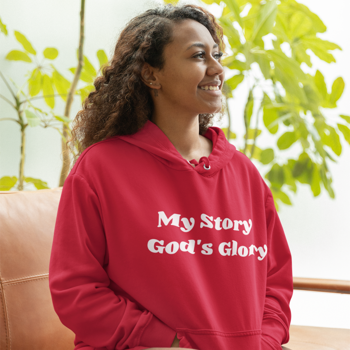 My Story, God’s Glory (Graphic White Text) Unisex Heavy Blend Hoodie - Style: Gildan 18500