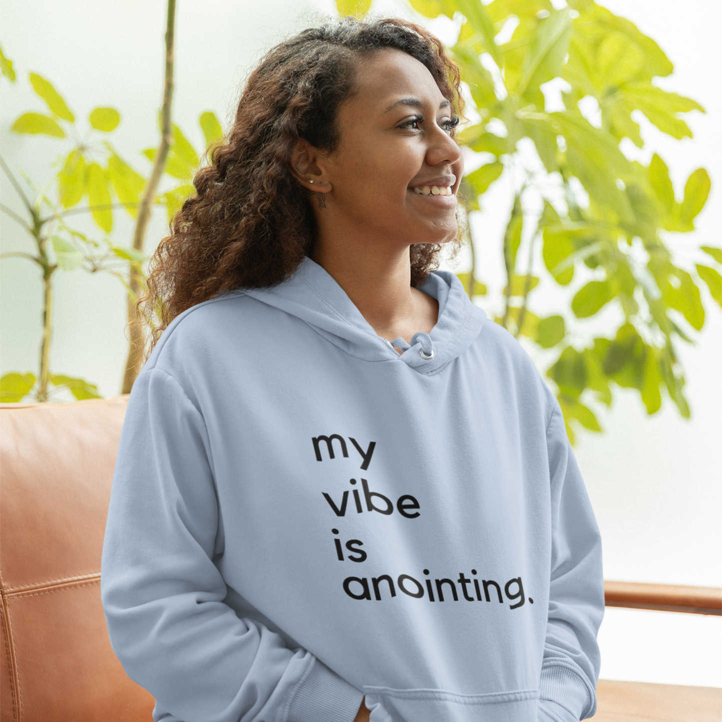 My Vibe is Anointing (Graphic Black Text) Unisex Heavy Blend Hoodie - Style: Gildan 18500