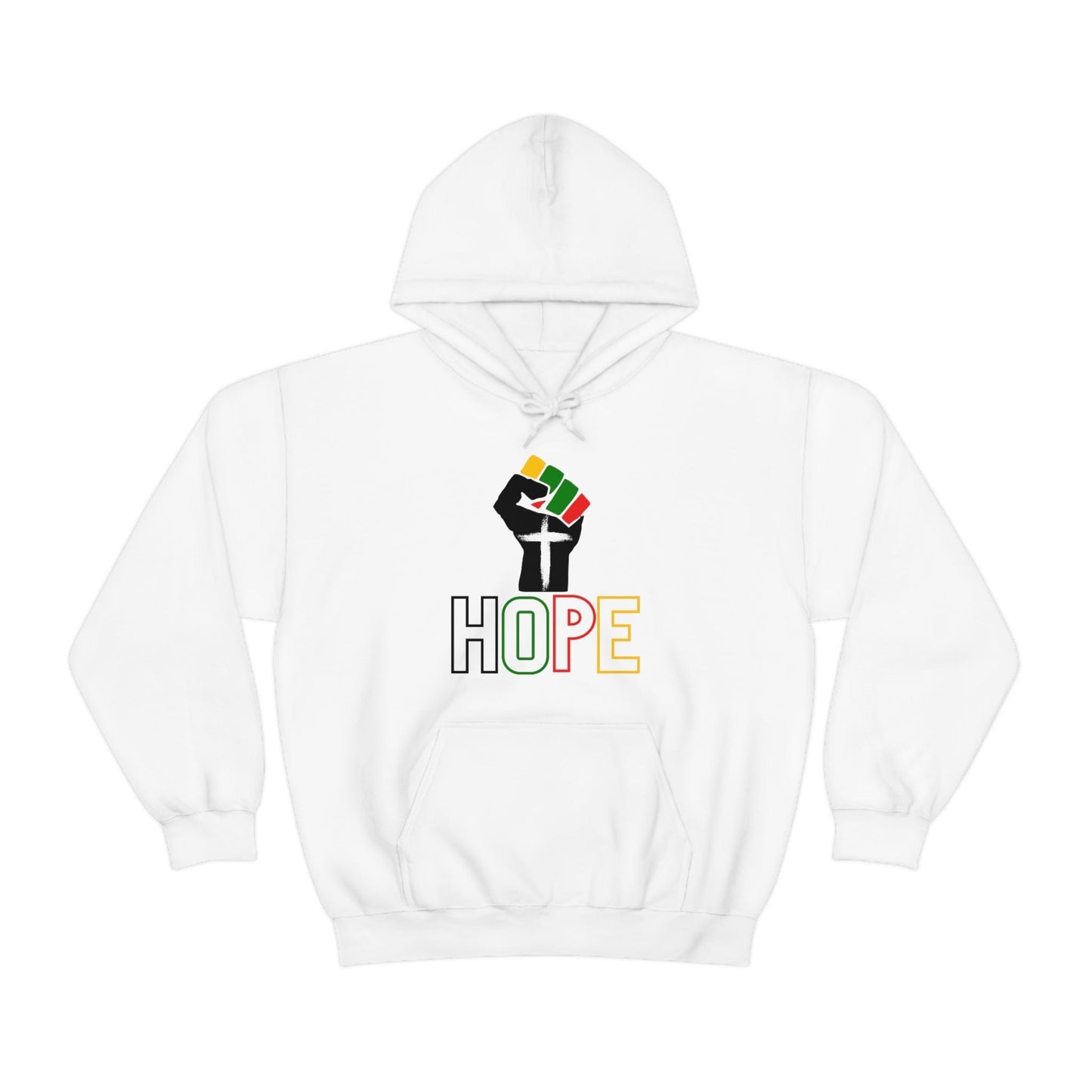 Black History Month Hoodie, HOPE Hoodie, Faith Clothing, Black Power Fist, Jesus Cross