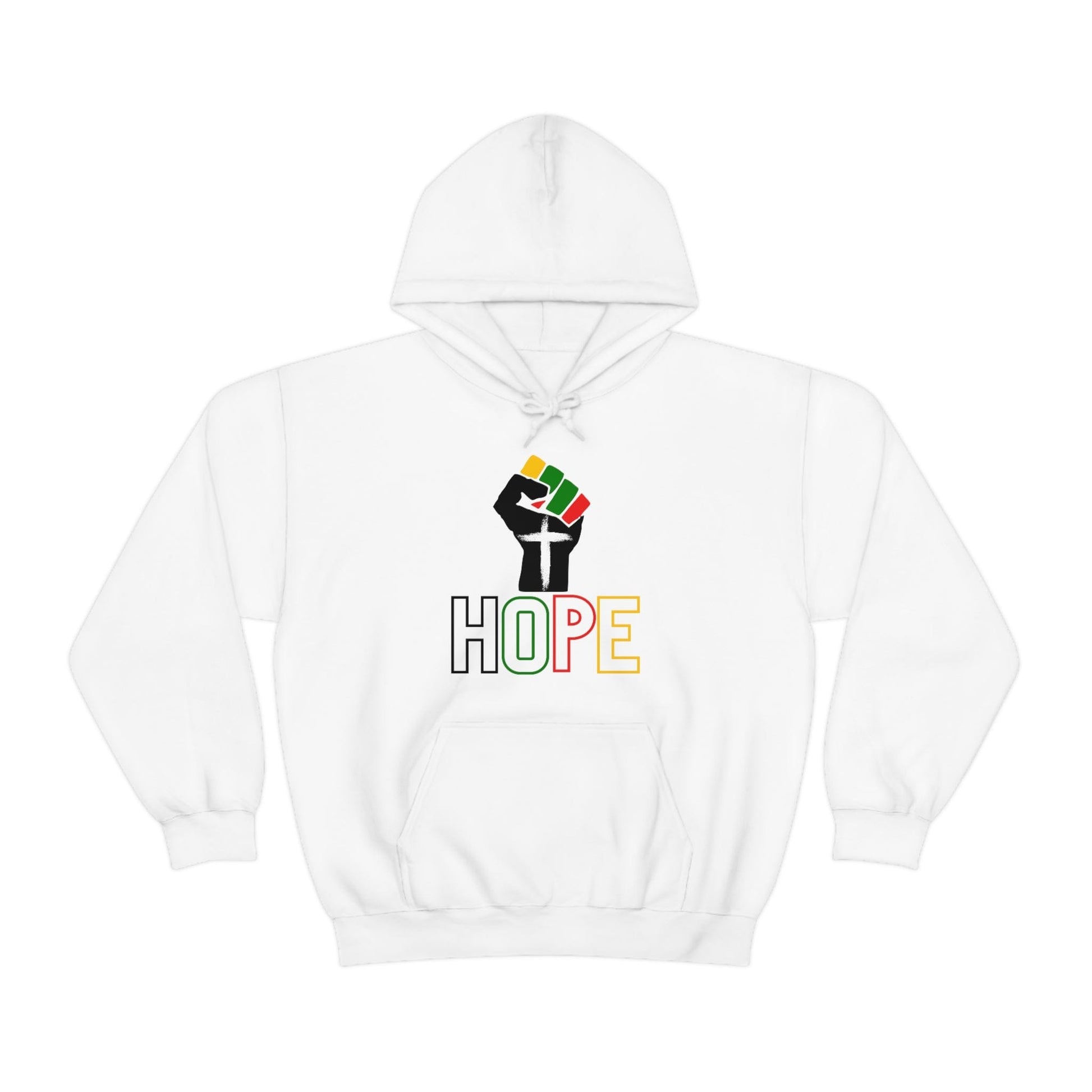 Black History Month Hoodie, HOPE Hoodie, Faith Clothing, Black Power Fist, Jesus Cross