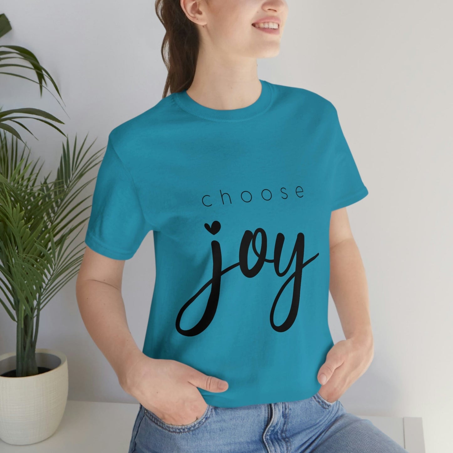 Choose Joy (Graphic Black Text) Unisex Jersey Short Sleeve Tee - Style: Bella+Canvas 3001