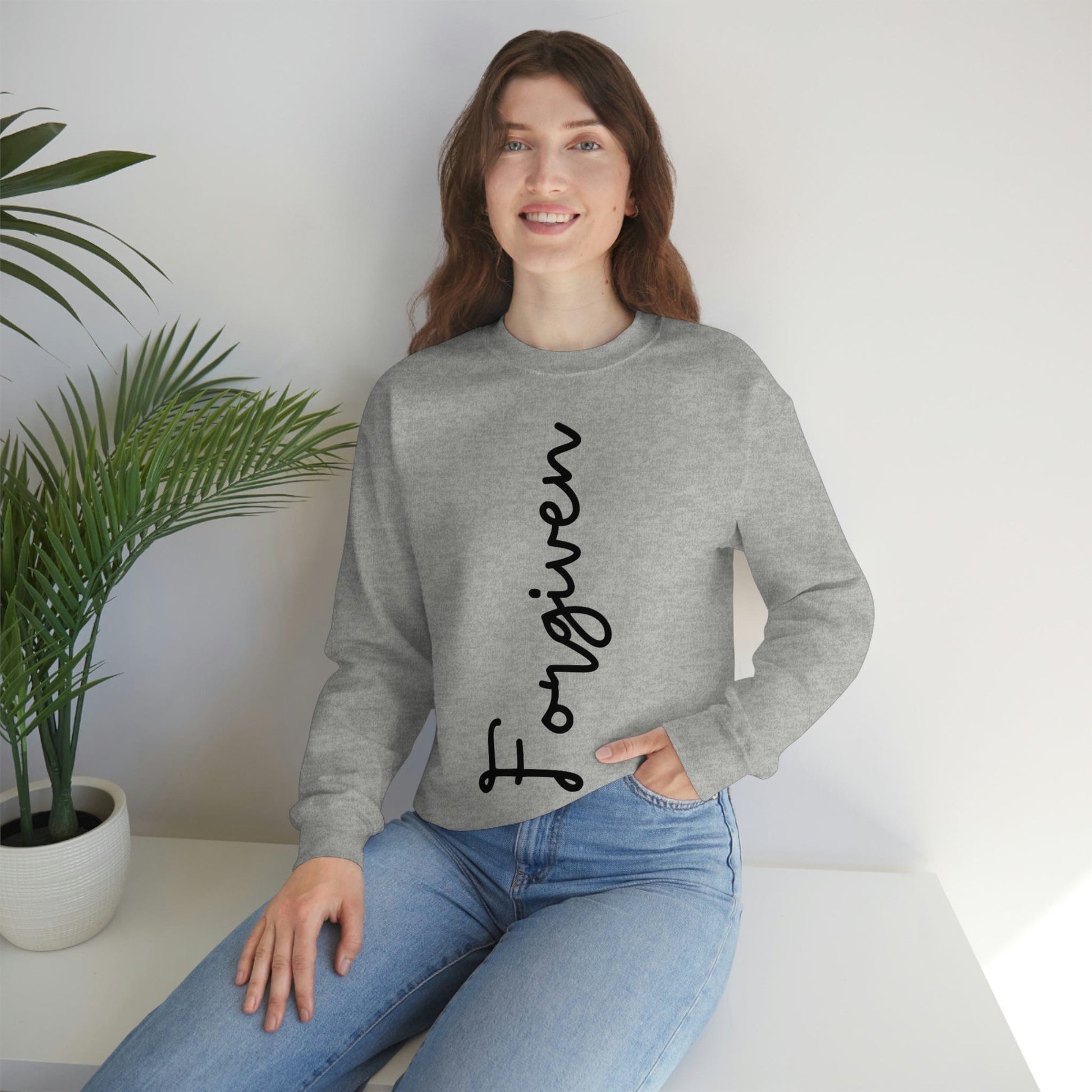 Forgiveness Sweatshirt, Women's Empowerment Sweatshirt, Christian Sweatshirt, Faith Apparel, Faith-Based Apparel, Christian Apparel