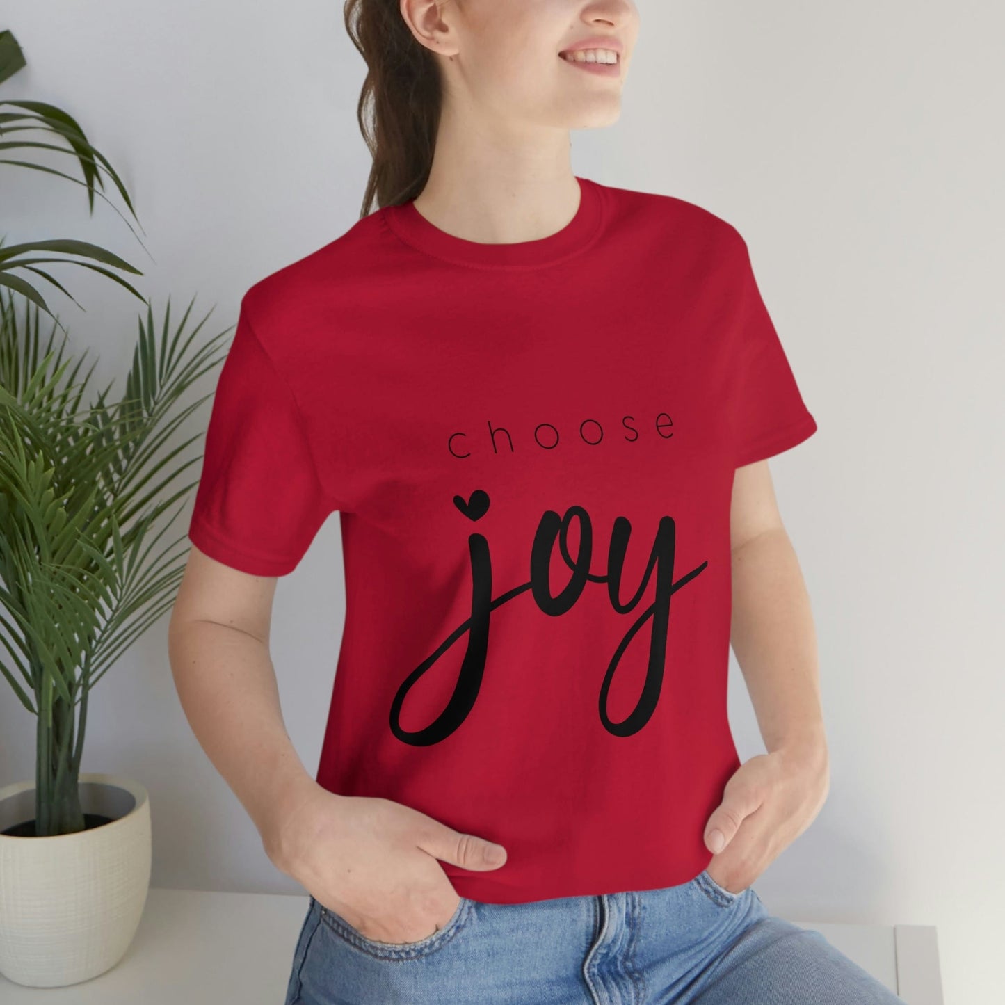 Choose Joy (Graphic Black Text) Unisex Jersey Short Sleeve Tee - Style: Bella+Canvas 3001